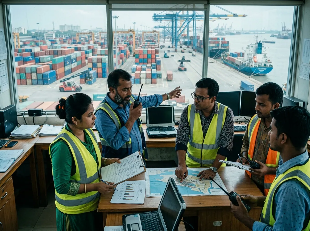Brothers Shipping operations management team at Chattogram berth