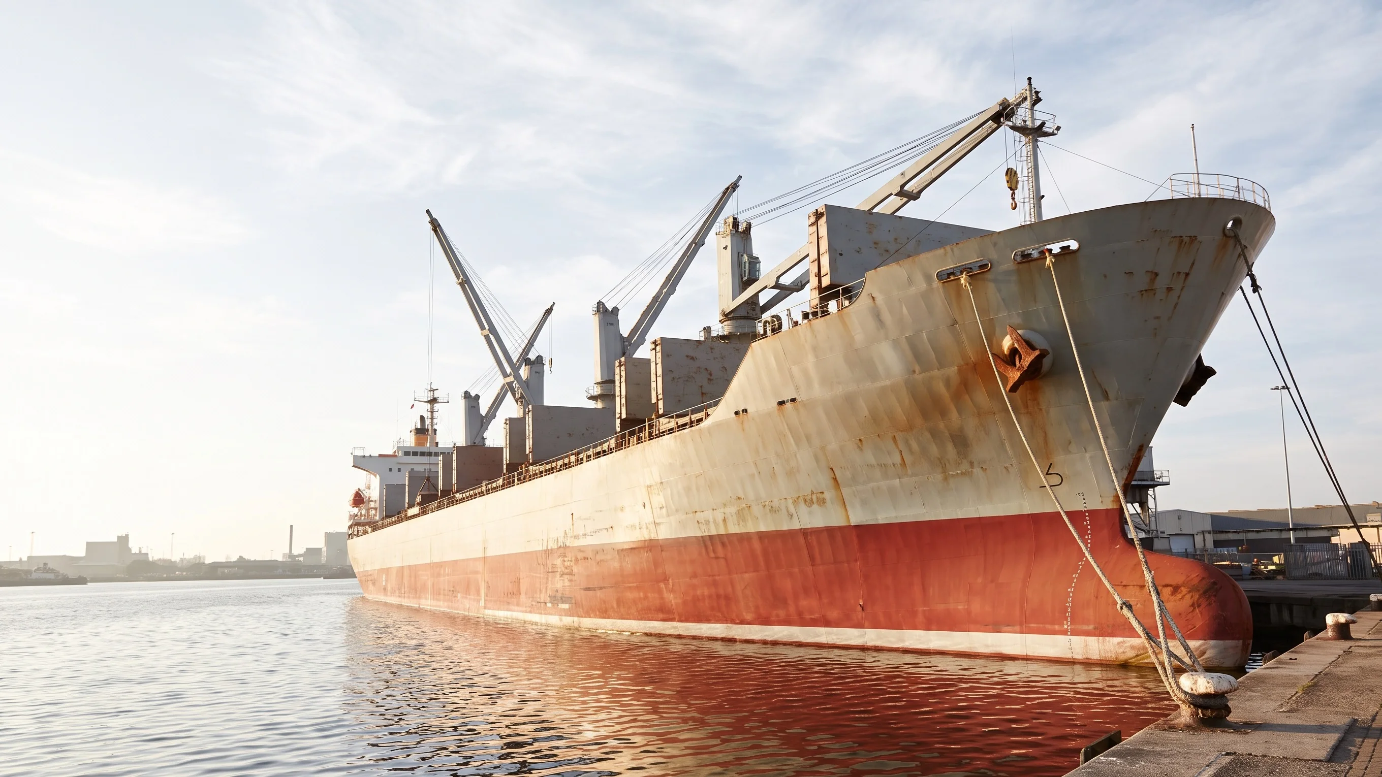 Bulk carrier vessel engaged in maritime operations